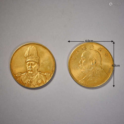 Republic of China period gold Coin中华民国金币