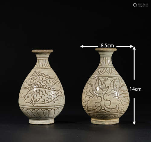 Goryeo celadon Galzed scholars bottle vase高丽青瓷玉壶春瓶53