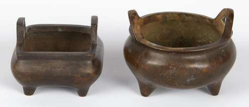 Grp: 2 Chinese Bronze Censers