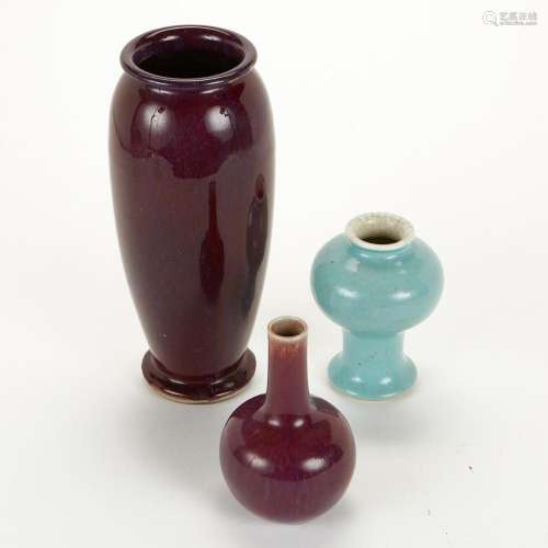 Grp: 3 Chinese Porcelain Vases