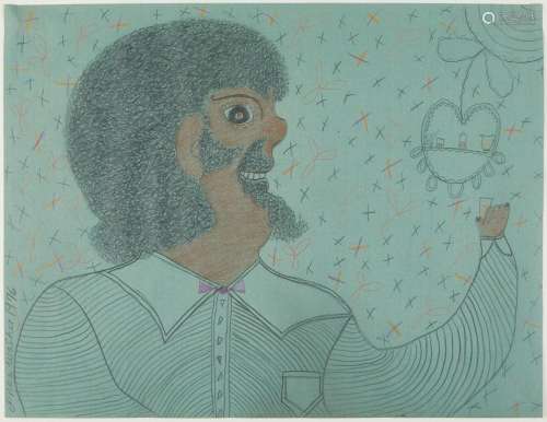 Inez Nathaniel Walker "Untitled (Man with Goute [Goatee...