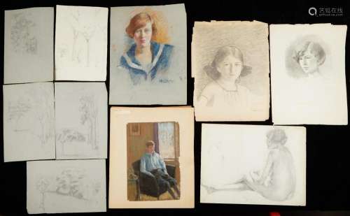Large Group of John Koch Drawings