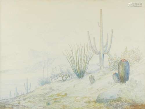 Robert Farrington Elwell "Untitled (Desert Cactus)"...