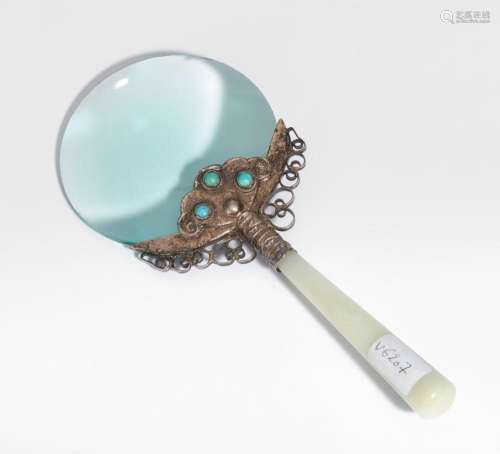 Magnifying glass with jade handle