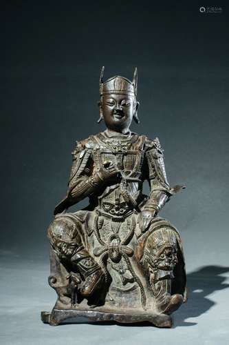 Ming Dynasty Bronze Statue Of Erlang God, China