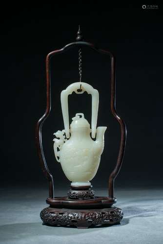 Qing Dynasty Hetian White Jade 