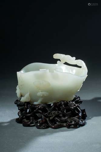 Qing Dynasty Hetian White Jade 