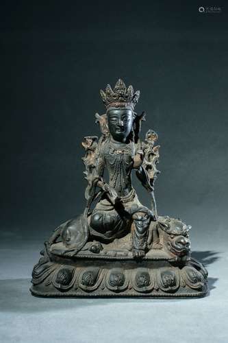 Ming Dynasty Bronze Statue Of Manjusri Bodhisattva, China