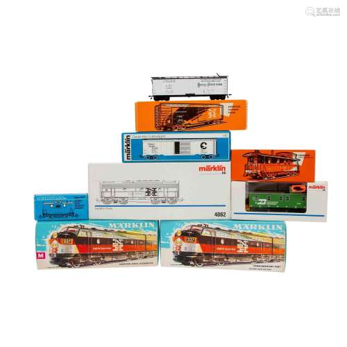 MaeRKLIN Konvolut aus 3-tlg US-Diesellok New Haven und 6 Gue...