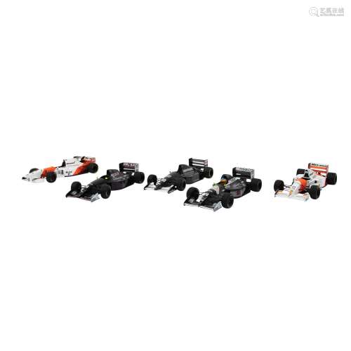 MINICHAMPS (Pauls Model Art) 5-tlg Konvolut Formel 1 Fahrzeu...