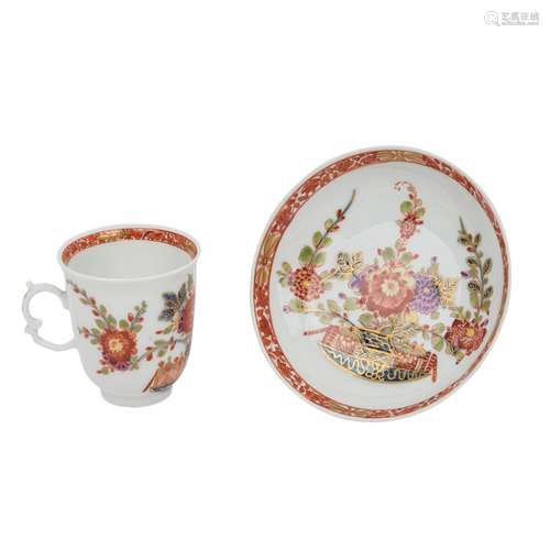 MEISSEN Mokkatasse mit Untertasse, 1765-1774