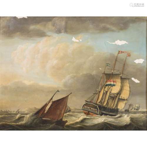 BOSHAMER, JOHANN HENDRIK (1775-1862), Hollaendische Segelsch...