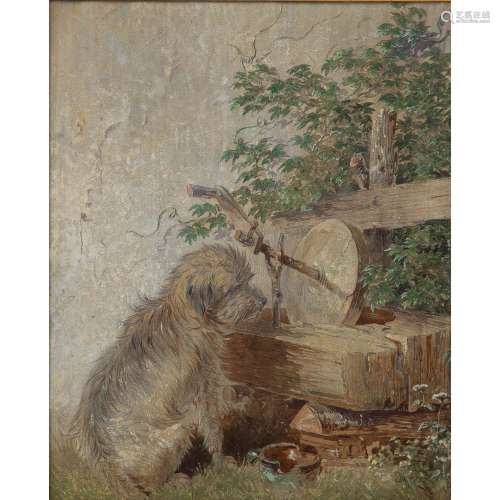 PISCHINGER, Carl, ATTRIBUIERT (1823-1886), Pinscher vor eine...