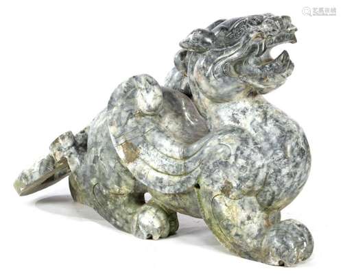 MARBLE STATUE OF A MYTHICAL BEAST, QILIN