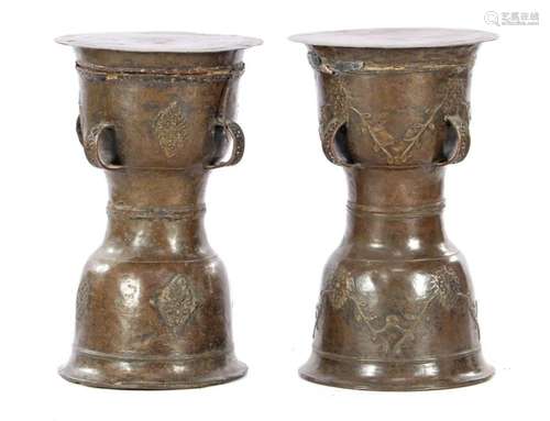 2 BRONZE MOKO DRUMS, INDONESIA 20TH CENTURY