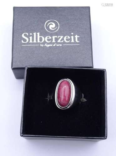 SILBER RING MIT THULIT CABOCHON,STERLING SILBER 0.925, 8,9G....