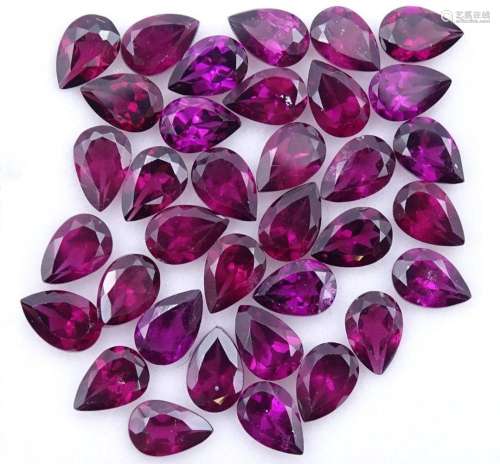 KONVOLUT RHODOLITE , ZUS. 18,7CT., SÜDAFRIKA