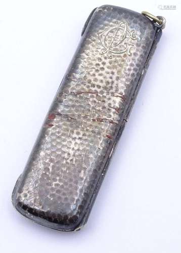 ANHÄNGER BZW. ETUI ,SILBER MIT ZIERMONOGRAMM