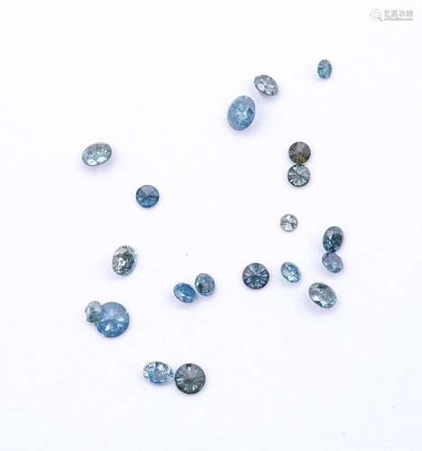 KONVOLUT FANCY BLUE DIAMANTEN, GEWICHT ZUS. 1,03CT.