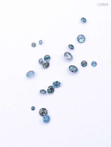 KONVOLUT FANCY BLUE DIAMANTEN, GEWICHT ZUS. 1,03CT.