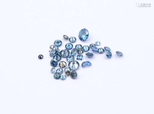 KONVOLUT FANCY BLUE DIAMANTEN, GEWICHT ZUS. 0,94CT.