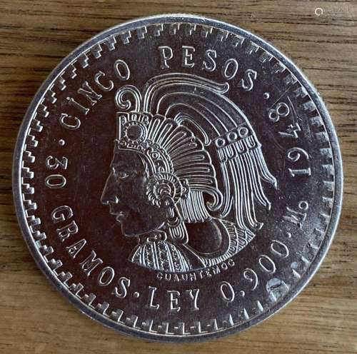 5 PESOS, MEXICO, 1948