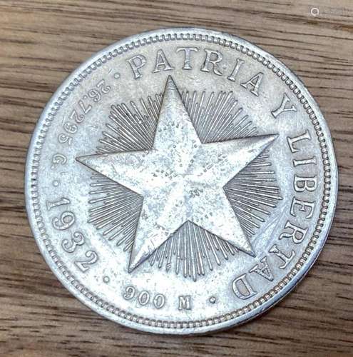 EIN SILBER-PESO, CUBA 1932