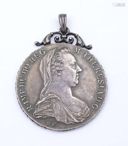 MARIA THERESIEN TALER GEHENKELT,SILBER