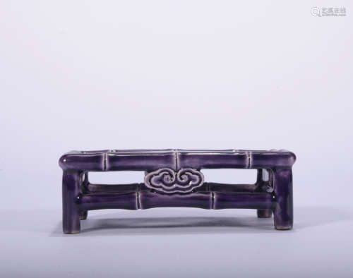 A purple glazed table