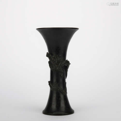 A bronze 'dragon' vase