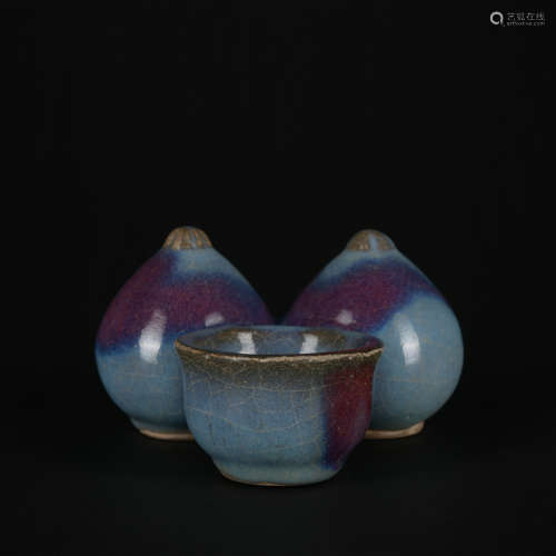 A Jun kiln Triple bowl