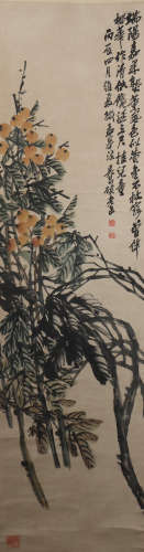 A Wu changshuo's Pipa painting