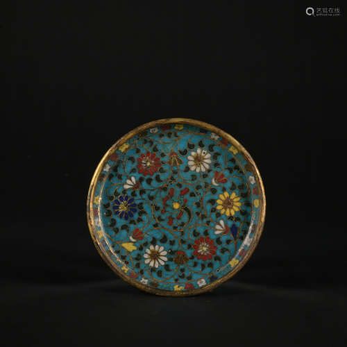 A Cloisonne enamel 'floral' washer