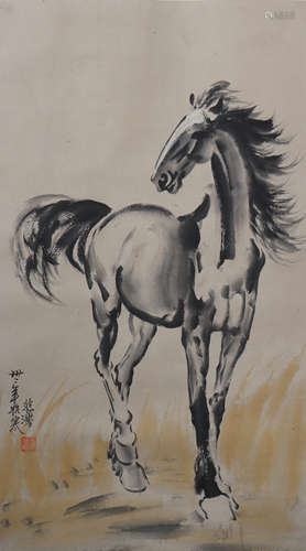 A Xu beihong's horse painting(without frame)