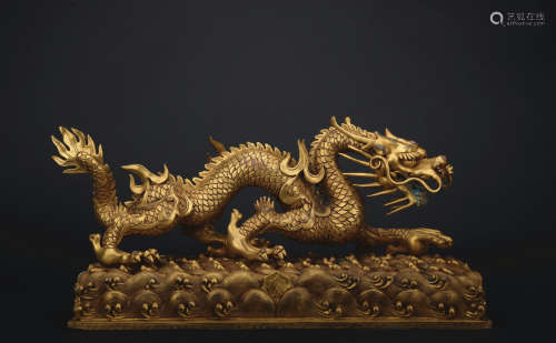 A gilt-bronze dragon