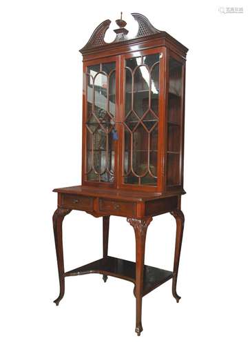 Georgian style display cabinet / Hutch With Key