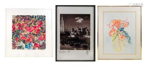 Three Wall Art Color Lithographs / Photograpy