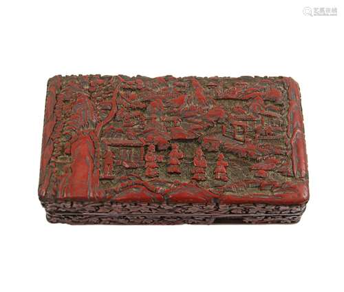 Chinese cinnabar lacquer box