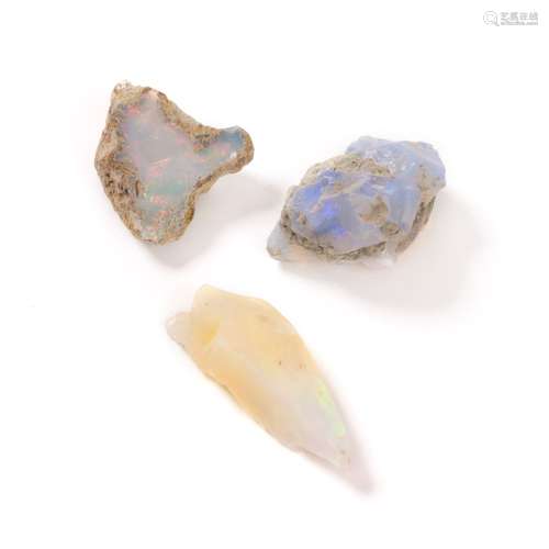 THREE OPAL FRAGMENT