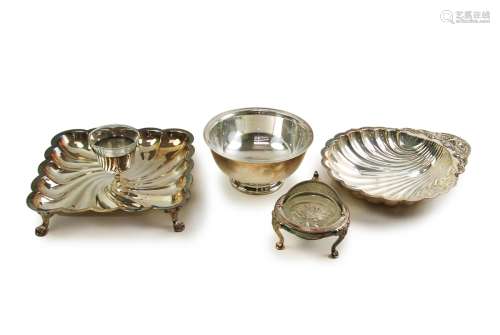 A Group Of Four Silver-plate Serving Pieces
