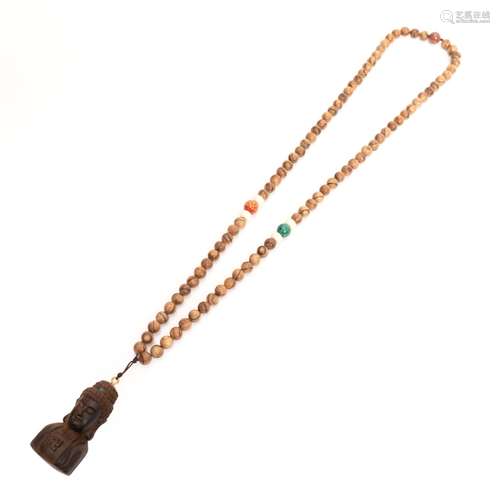 ARGAR WOOD BUDDHA PENDANT NECKLACE