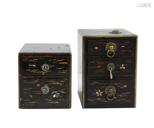 Two Lacquer Treasure Boxes