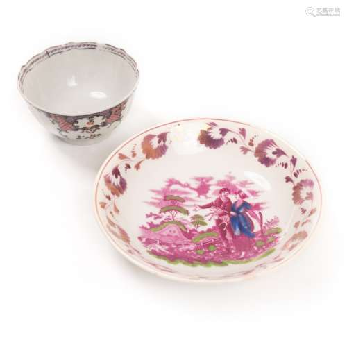 ENGLISH PINK LUSTER CUP AND SAUCER