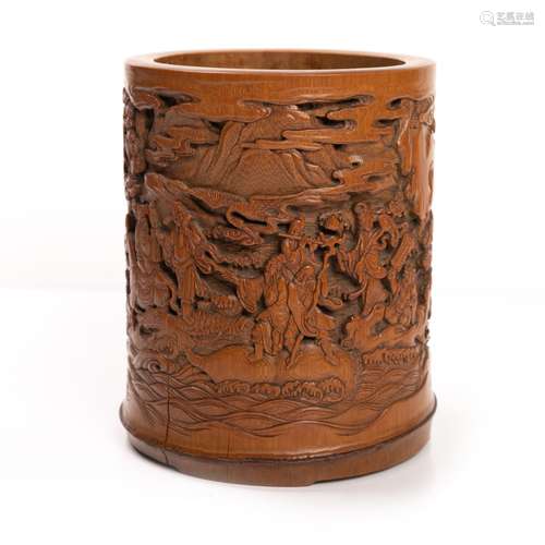 CHINESE BAMBOO BRUSH POT