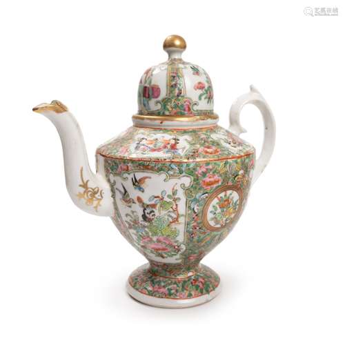 CHINESE CANTON TEA POT