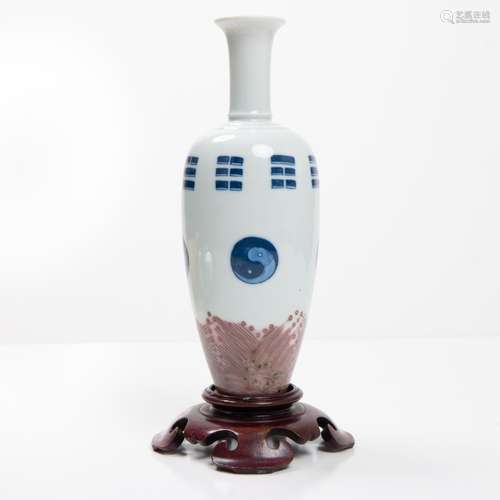 Chinese Under-Glazed Trigrams Vase, LIUYE ZUN