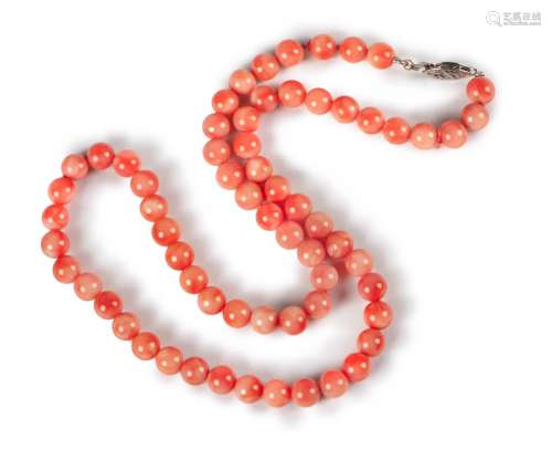 ANGLE SKIN CORAL BEAD NECKLACE