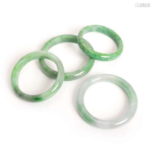 GROUP OF 4 JADE BANGLES