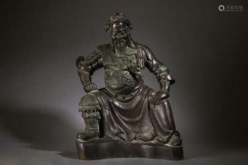 A Bronze Seated Guandi