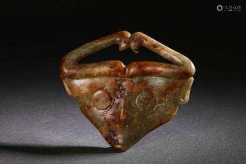 A Carved Jade Monkey Hongshan Culture